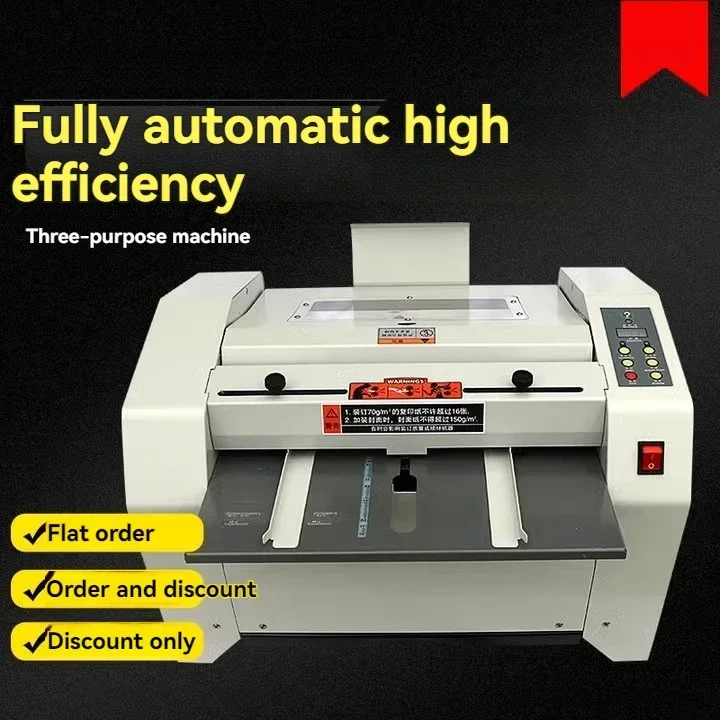 Saddle-stitching and folding integrated machine, binding machine, A3 automatic stapler