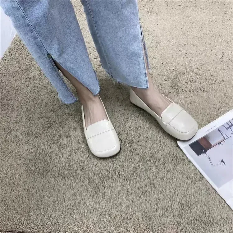 New Comfortable Soft Soled Women Solid Color Coat Flat Casual Shoes Fashion Simple Shallow Mouth Basic Style Single Shoes