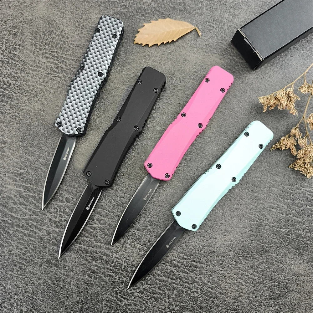 New Outdoor Pocket Knife 440C Blade Zinc Alloy Handle EDC Men\'s Camping Tactical Knife Hiking Survival Hunting Tool