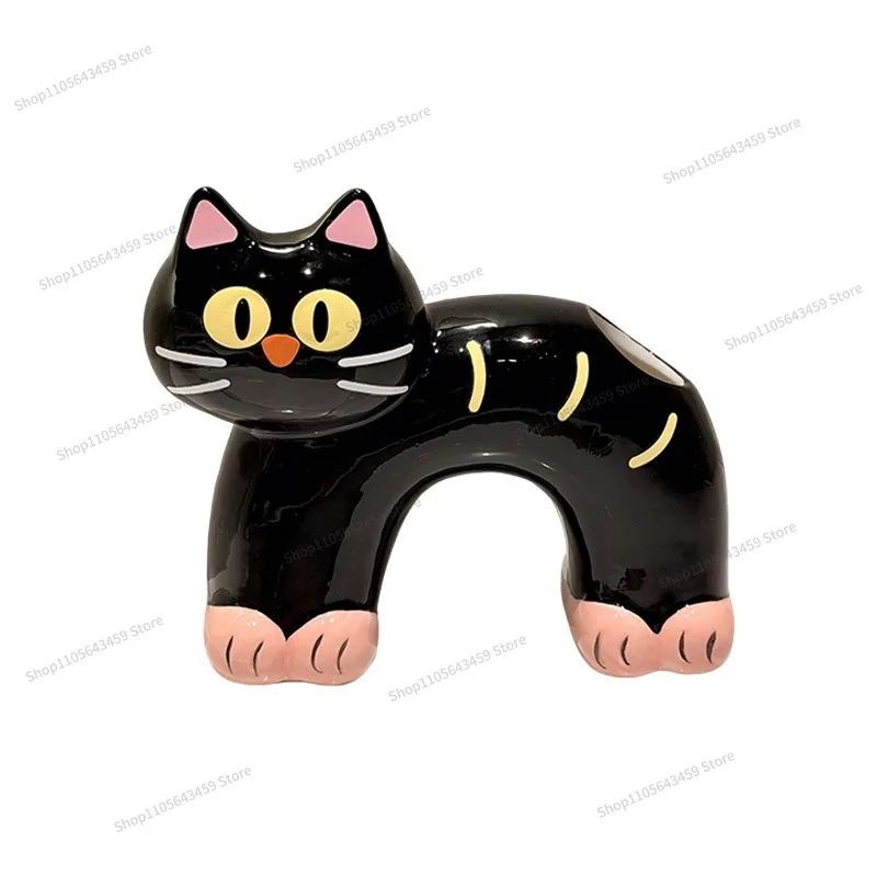 For Black Cat Toothbrush Holder Household Bathroom High Value Shelf Toothpaste Washing Holder Base