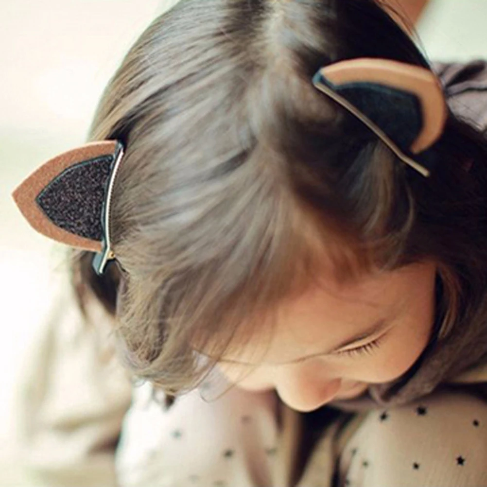 

20pcs Cat Ear Pin For Kids Girls Assorted Color Cute Side Clip Adorable Hairstyle Tool Party Gift Hold Hair Firmly Daily Use