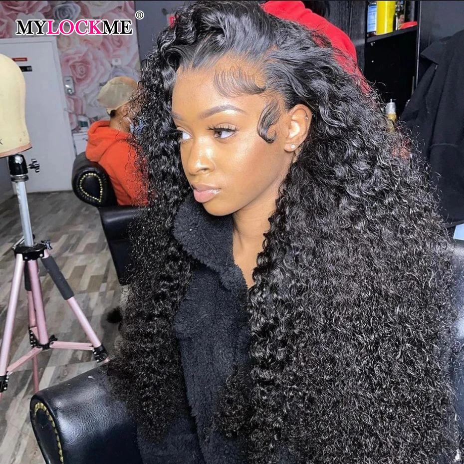 13x4 13x6 Deep Wave HD Lace Frontal Wigs Curly Lace Front Wigs Human Hair for Women Pre Plucked Brazilian 4x4 Lace Closure Wig