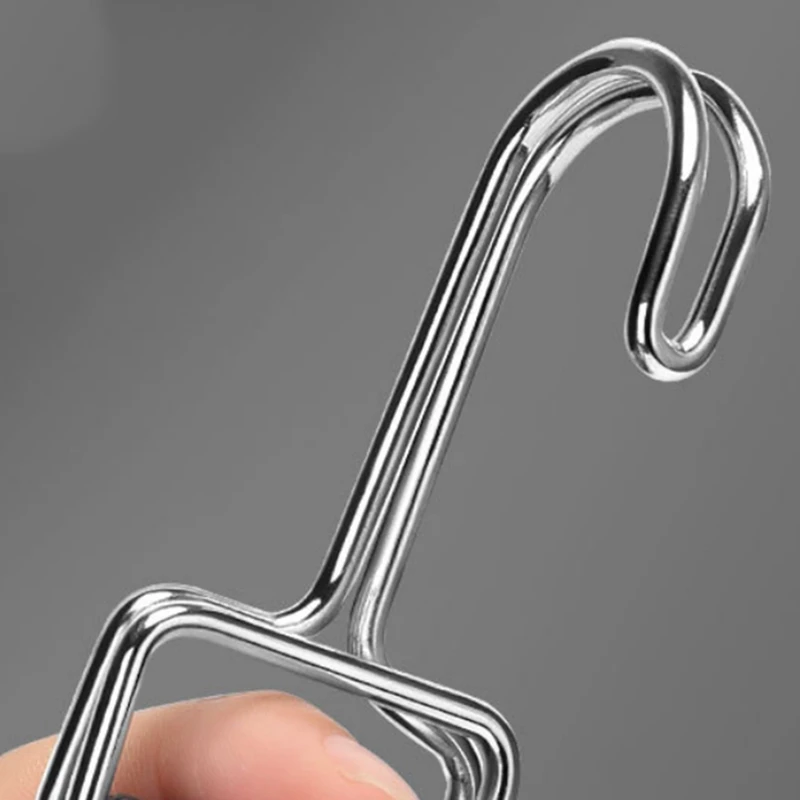 AB33 - حبال بنجي قابلة للتعديل مع مجموعة خطافات، أشرطة مرنة مسطحة للخدمة الشاقة بطول 2 أمتار، مع مشبك معدني قابل للتعديل (4 عبوات) #6