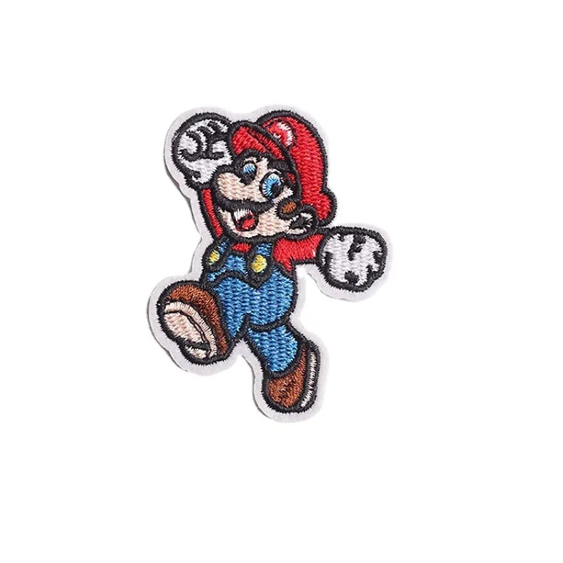 Anime Cloth Patch Clothes Yoshi Luigi Sticker Sew on Embroidery Patches Applique Iron on Clothing Cartoon DIY Garment Decoration