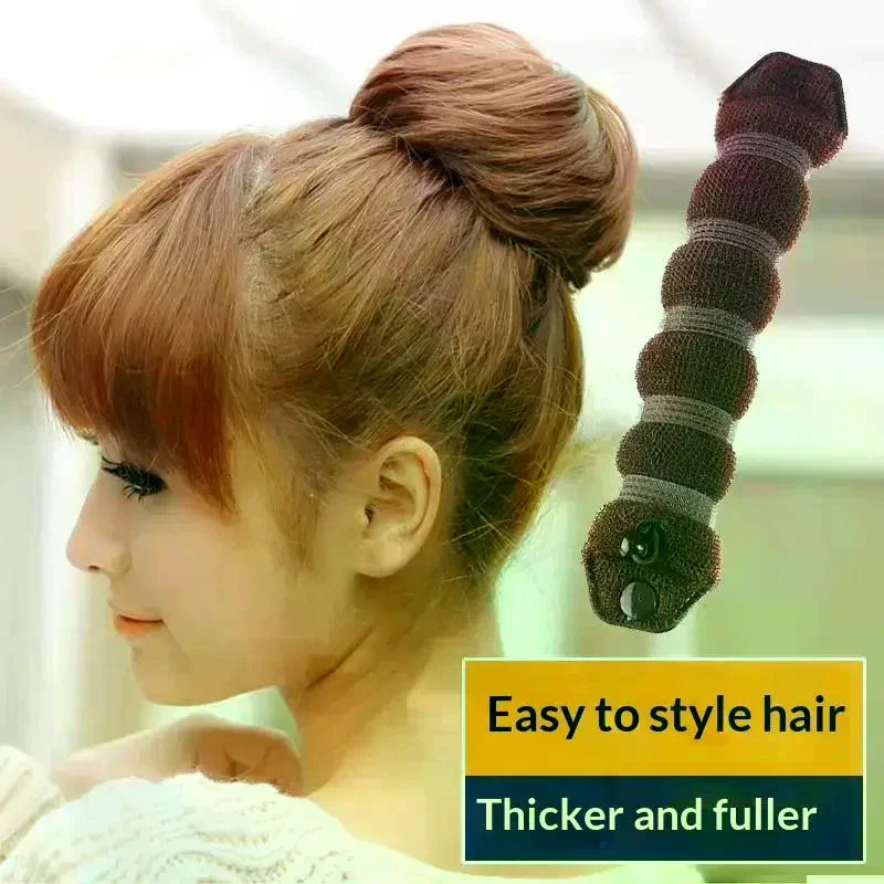 Black Brown Magic Hair Bun Maker Donut Bagel Hairpin Hair Accessories For Women Styling Braids DIY Hairstyling