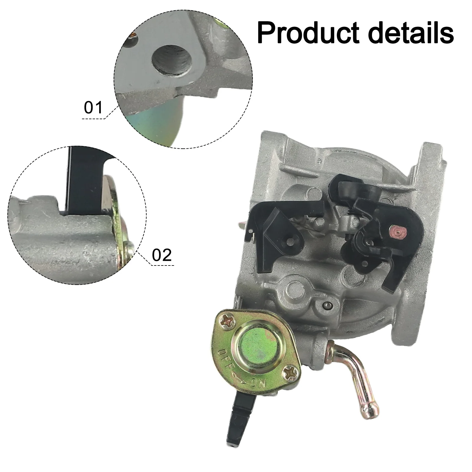

Black Silver Carburettor For Lawn Mower Secure And Airtight Seal Smooth Operation Sturdy And Long-lasting Easy Installation