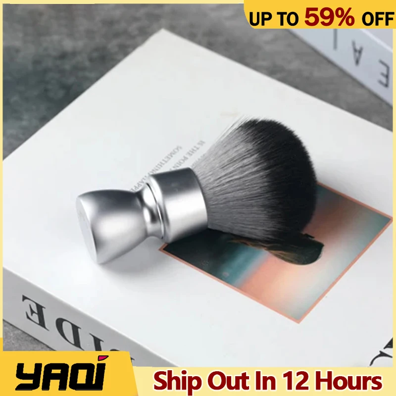 YAQI Heavy Metal Sense Of Technology Ручка Деревянный волк Синтетические волосы Щетка для смокинга с узлом Новая портативная дорожная кисть для влажного бритья