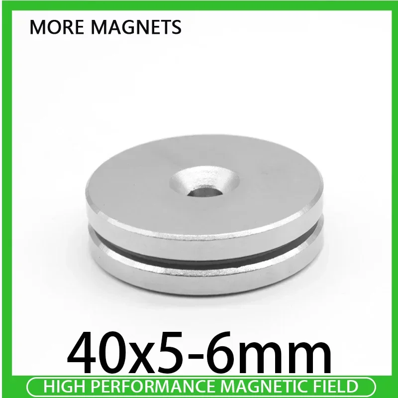 

1/2/5/10/15/20PCS 40x5-6 mm Neodymium Disc Magnets 40*5 mm Hole 6mm Countersunk Round Strong Magnet 40x5-6mm 40*5-6 mm 40x5