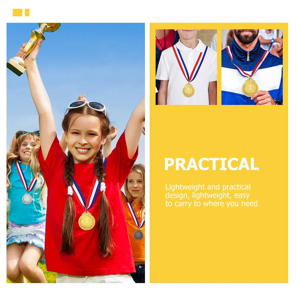 12 шт. медали с номерами, легкая золотая медаль для детей, спортивные награды, школьные награды, трофей для соревнований, сувениры для вечеринок, подарок на память