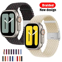 Braided Solo Loop For Apple watch band 44mm 40mm ultra 2 49mm 45mm-42-41mm Elastic bracelet iWatch series 9 8 se 6 7 5 4 3 strap