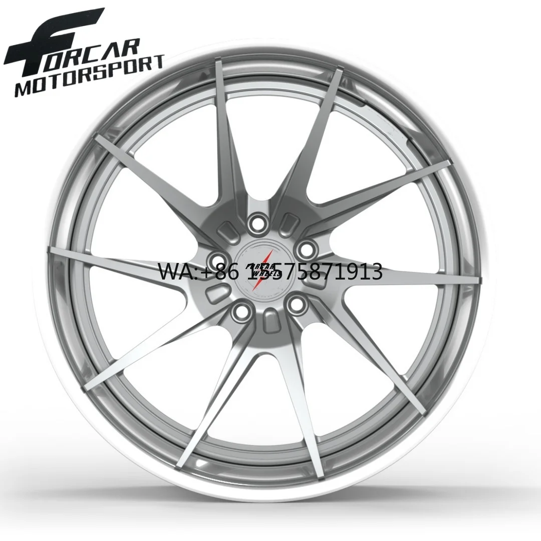 

Lightweight Custom Design Two-Piece Made in China Forcar Motorsport Forged Aluminum T6061 Custom Alloy Forged Wheels Rims