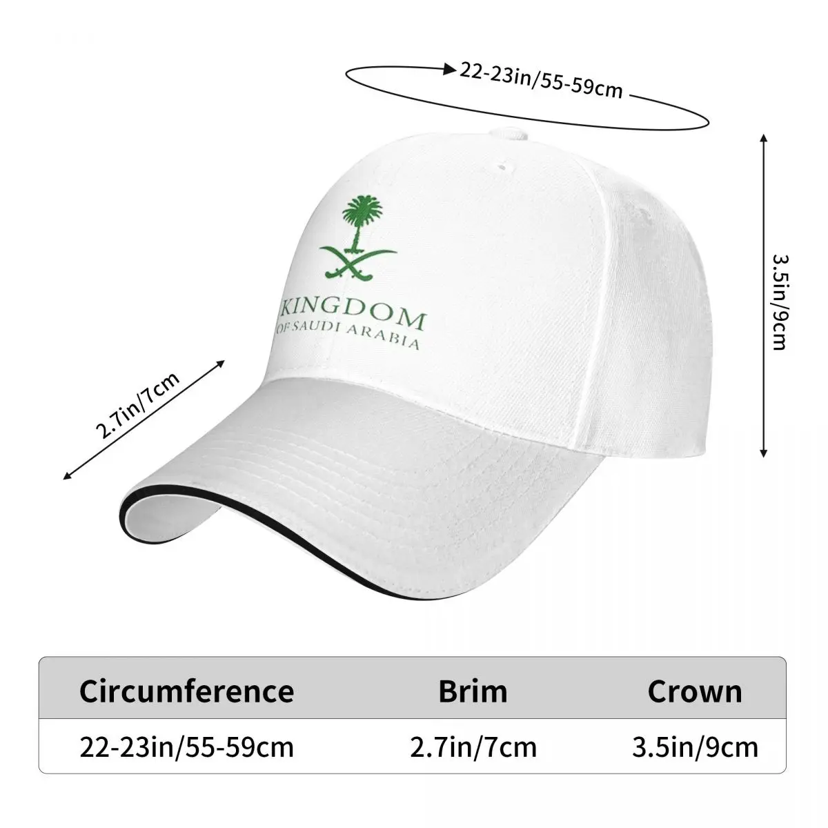 Królestwo Arabii Saudyjskiej Trucker Hat Spring Sunscreen Baseball Caps Women Men Hip Hop Baseball Cap New Outdoor Hats