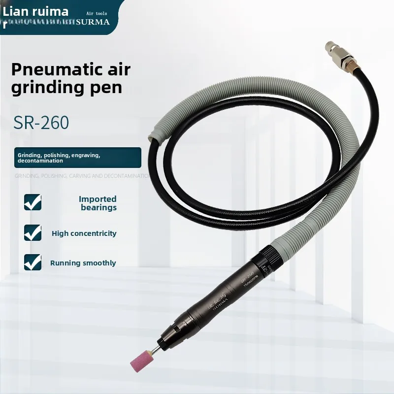 Sr-260 Pneumatic Air Grinder Pen Small Grinding and Polishing Machine Air Grinding Pen Burr Polishing Grinding Head Engraving Machine