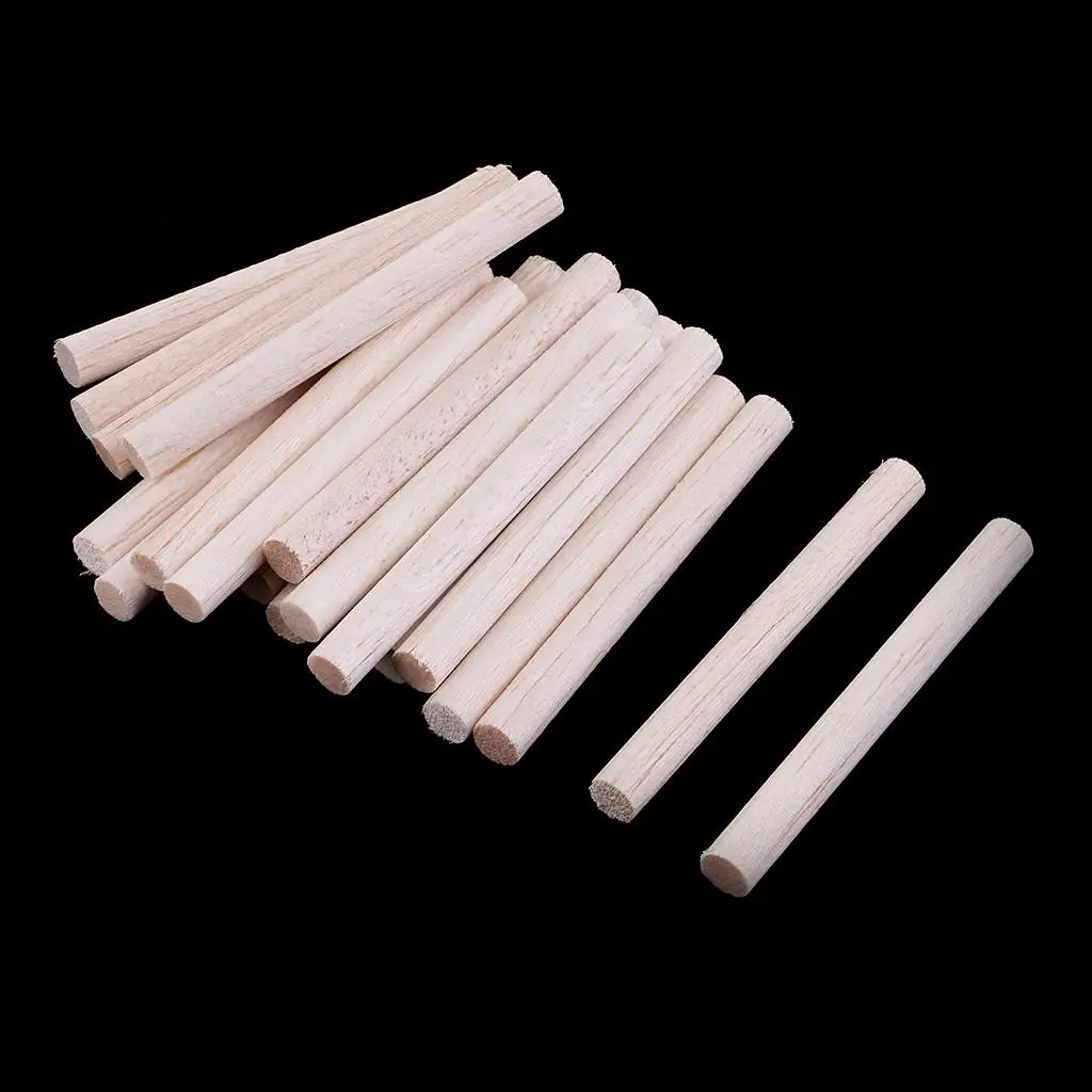 Kids Crafts Accessory Multi-Purpose Craft Supplies Balsa Wood Round Stick Unfinished Dowel Rod