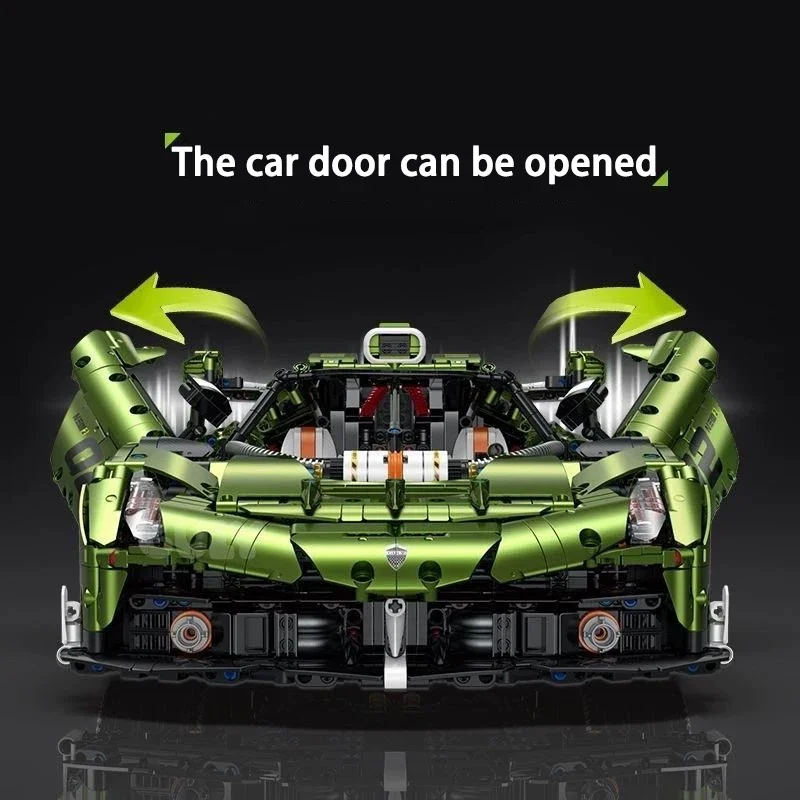 MOC Supercar KenSaige Schaal 1:8 Bouwstenen High-tech Technische Bakstenen Auto Bureau Decoratie Montage Set Kinderspeelgoed Gift