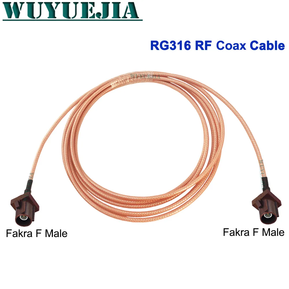 RAL 8011 Brown Fakra F Male to F Female Connector 50 ohm RG-316 Coaxial Cable WIFI Router Antenna Extension Pigtail Cord Jumper