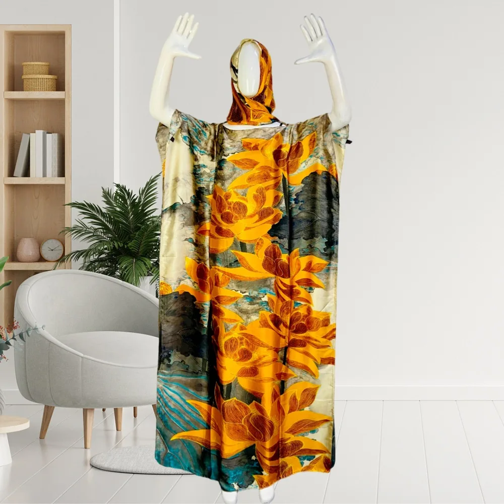 

Summer Autumn Plus Size Printing Long Dress African Robes Dashiki African Clothing Muslim Abaya African Dresses for Women