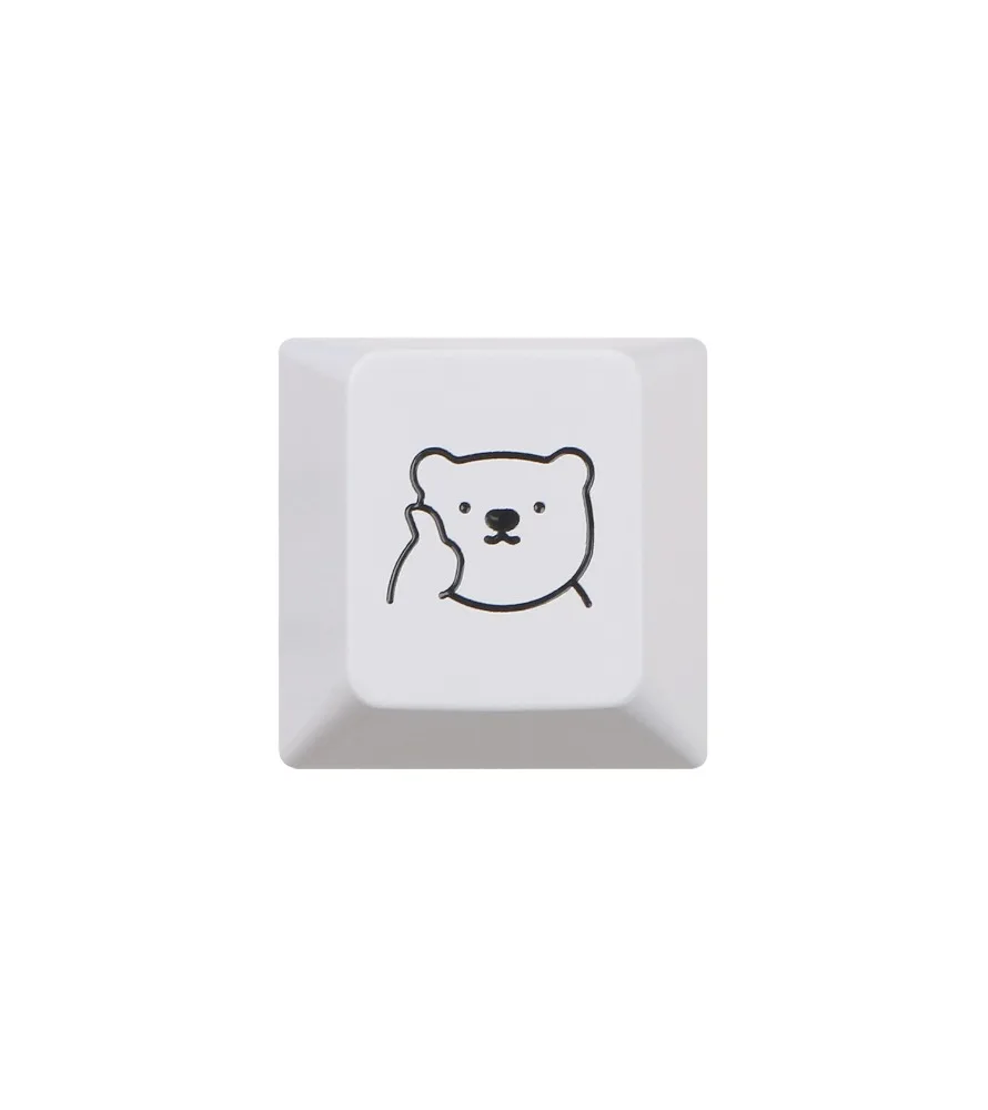 Personalized gift keycap mechanical keyboard suitable for keycap bear aluminum alloy return electrophoresis process