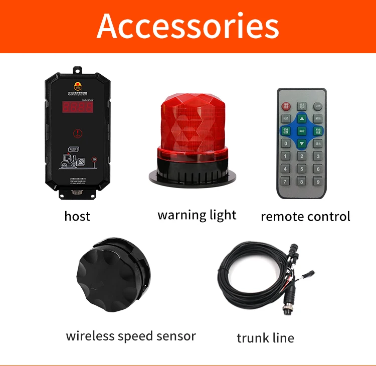 Speed Limiter for Forklift Overspeed Alarm with Speed Display and Wireless Speed Sensor
