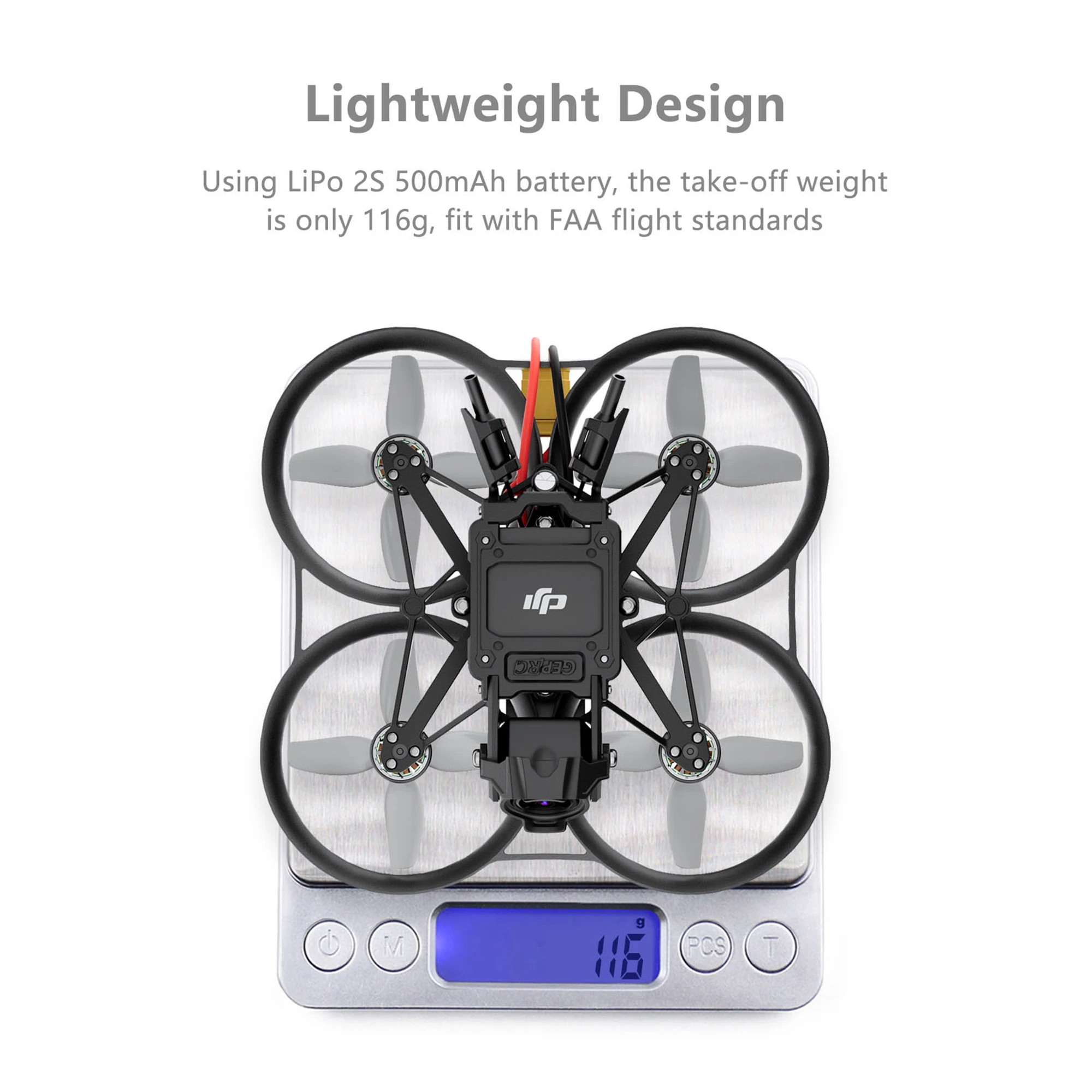 GEPRC DarkStar20 WTFPV Cinewhoop Quadcopter 5.8G UFL Antenna F41 1-2S AIO ELRS2.4G / TBS Nano RX Ricevitore FPV Drone