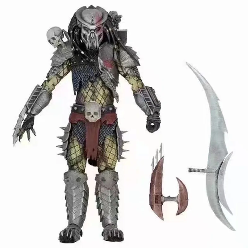 Neca predador concreto selva caçador figura de ação clã líder cachecol mais velho predador alienígenas brinquedos colecionáveis boneca presentes 20cm