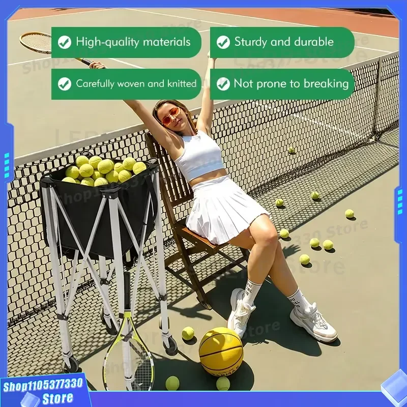 Portable Foldable Aluminum Tennis Ball Cart Holder for 150 Balls Eco Friendly Outdoor Training Equipment Lightweight Durable