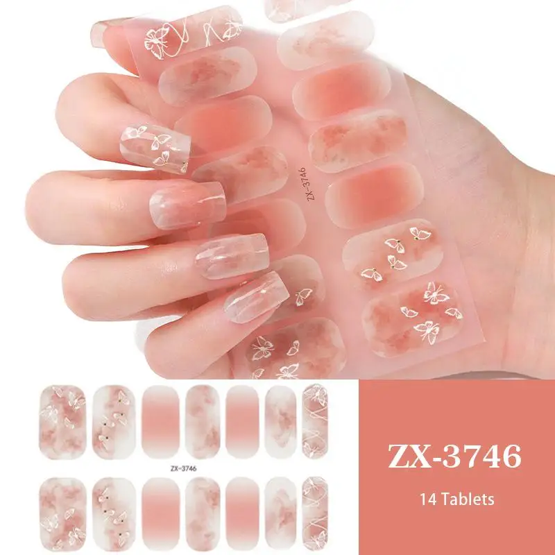 16 pezzi di adesivi per nail art con copertura completa Red Love Adesivi per unghie rosso vino Autoadesivi a lunga durata Creazione di nail art fai da te
