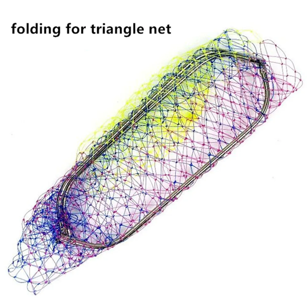 Dreieckiges Faltenkescher zum Angeln, Edelstahl-Schaufelnetz, hohles Handnetz, 40–60 cm, starke, solide Angelwaren, Fischfalle – Detail 6
