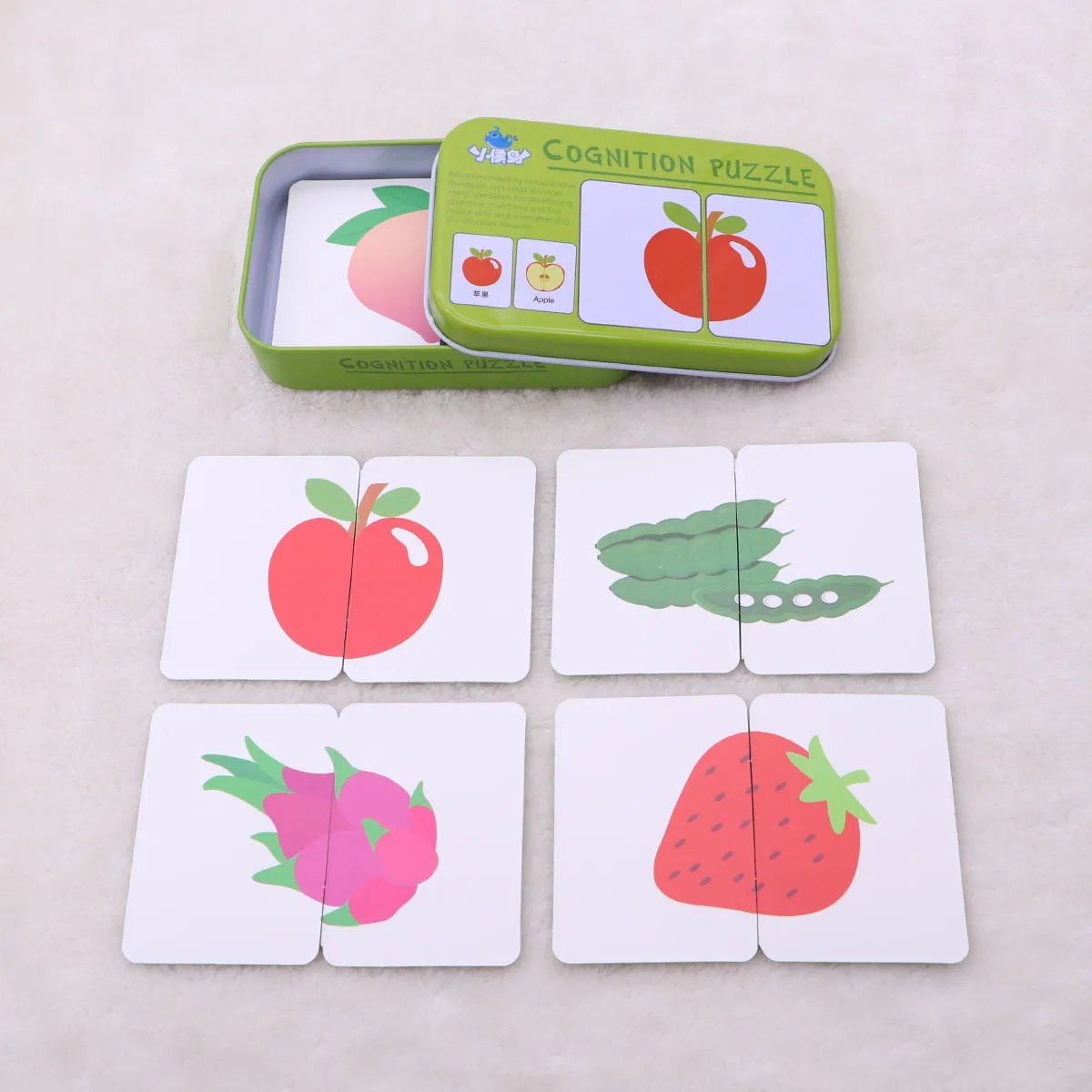 

32pcs Premium Hard Paper Flash Cards For Kids Learning Chinese Characters Cognitive Development For Toddlers Babies Cognition