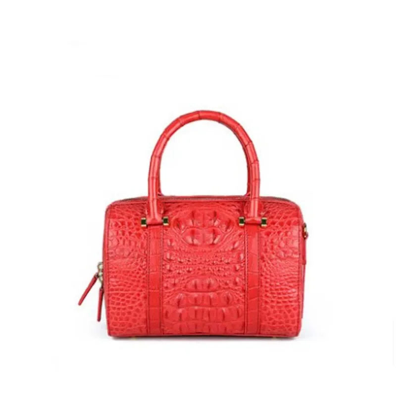 

moben crocodile female Boston fashion Single shoulder crocodile Inclined shoulder women handbag