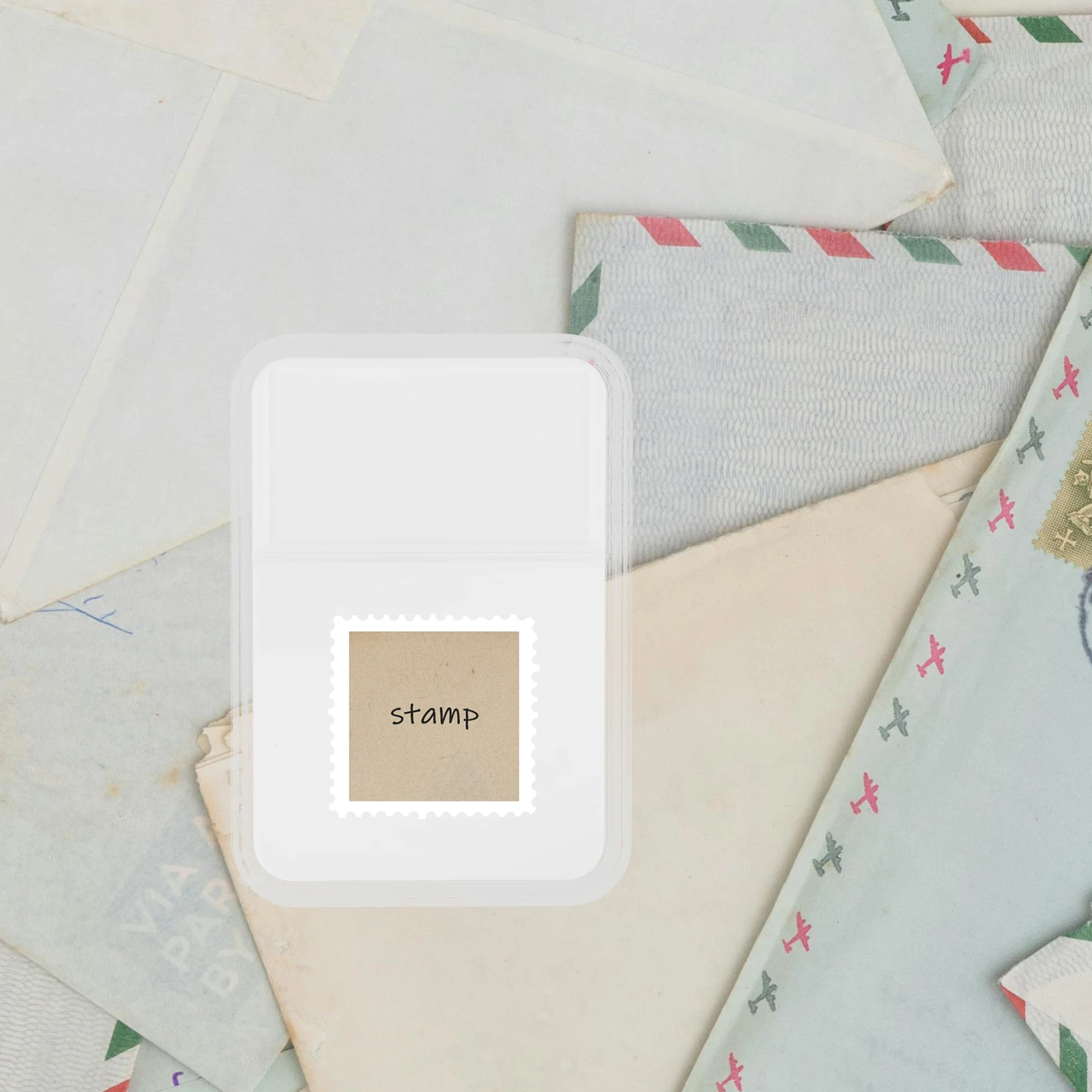 

4pcs Stamp Storage Pockets Collection Album Clear Display Case Transparent Boxes for Protect ganize Collectors Household Plastic