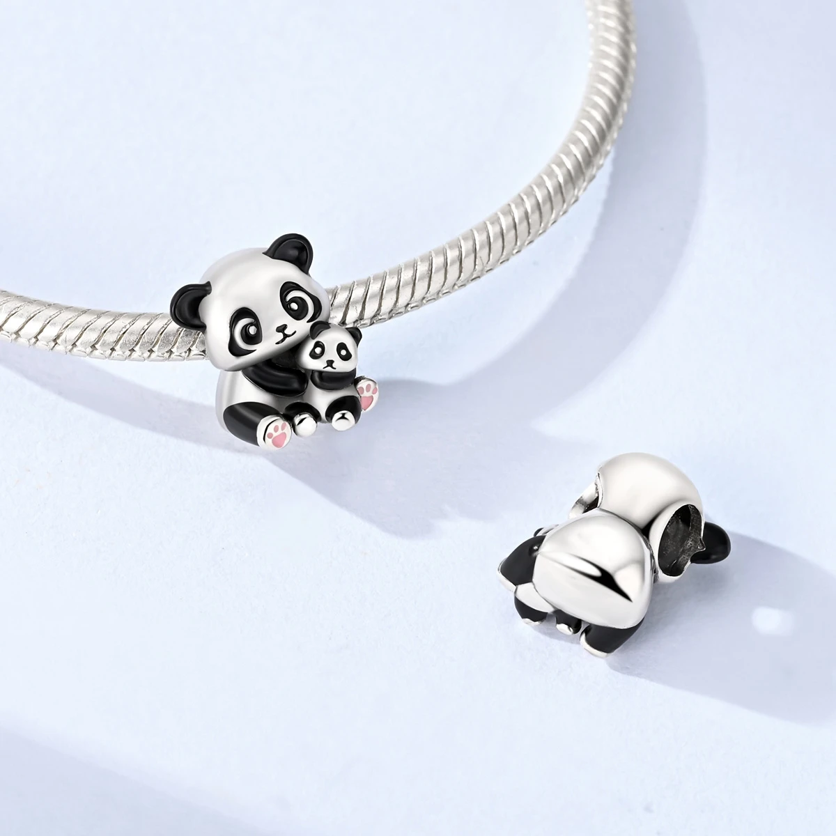 Original Charms 925 Silver Cute Animals Cat Bear Bead For Silver Bracelet Diy Fahsion Jewelry image 4