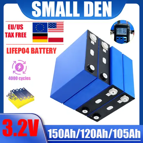 1PCS/4PCS/8PCS-Grado A 3.2V 120Ah 105Ah 150Ah LIFEPO4 batteria FAI DA TE 12V ricaricabile per RV elettrico campeggio veicolo energia solare