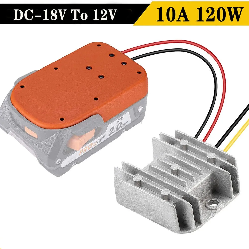 Converter Aadpter For Ridgid 18V Li-ion Battery 10A 120W Power Wheel Inverter Buck Boost Voltage Regulator 18V to 12V Step Down