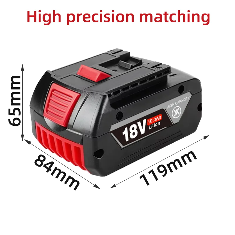 Replaces bosch 18v battery 10Ah lithium-ion battery charging power tool battery,suitable for Bosch GBAT618 BAT609 GBA18V 21700🔋