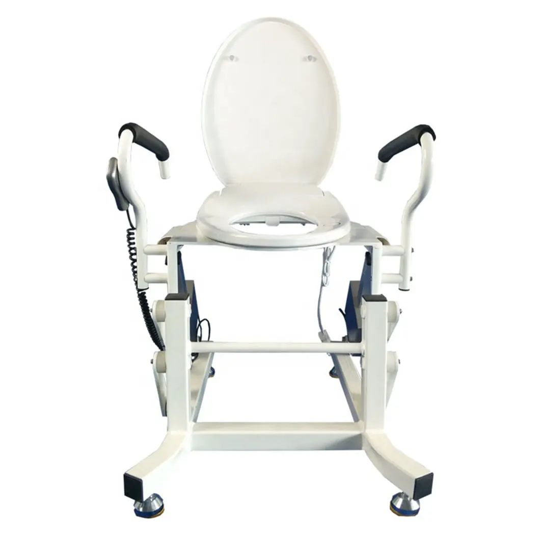 Plastic lift Patient Transfer Commode Chair Multi-purpose Nursing Transit Electric Wheel-chair