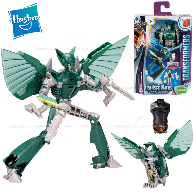 

In Stock Hasbro Transformed toys ES Earthspark Enhanced Level Terran NIGHTSHADE Action Figure Collection Model Toy Gift