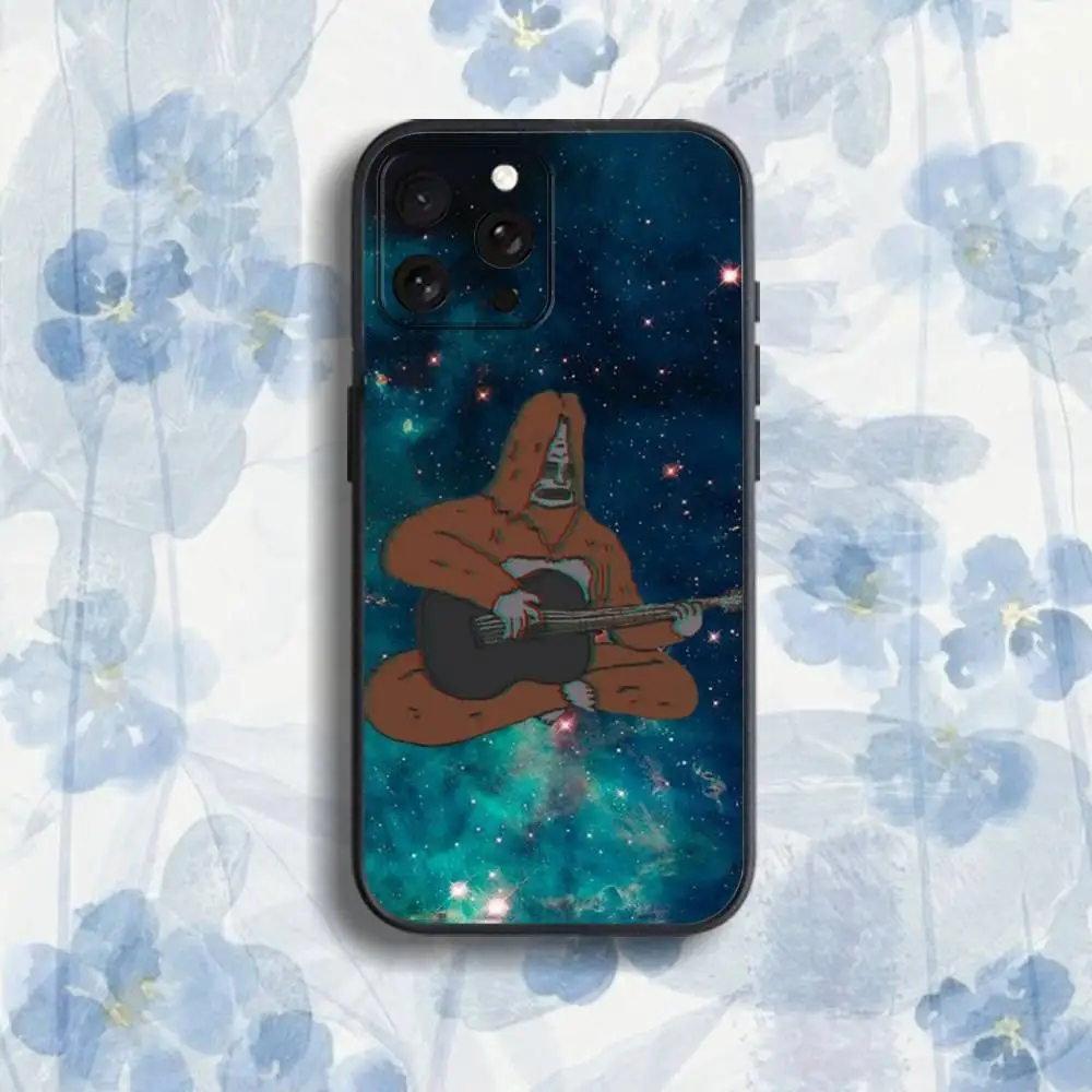 Sassy The S-Sasquatch telefoonhoesje voor iPhone 17,16,15,14,13,12,Pro,Max,Plus,E,SE4,Air,Mini zwarte softbox