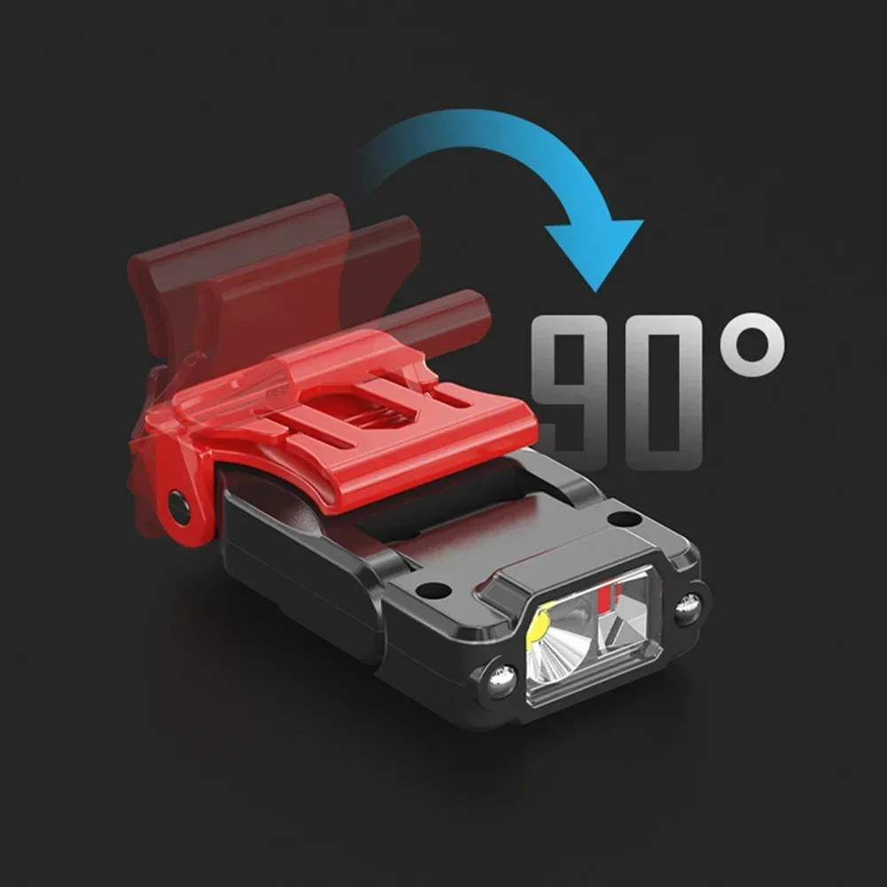 1-10 buah Sensor Mini lampu depan LED topi klip lampu isi ulang kepala obor tahan air lampu depan senter untuk berkemah memancing