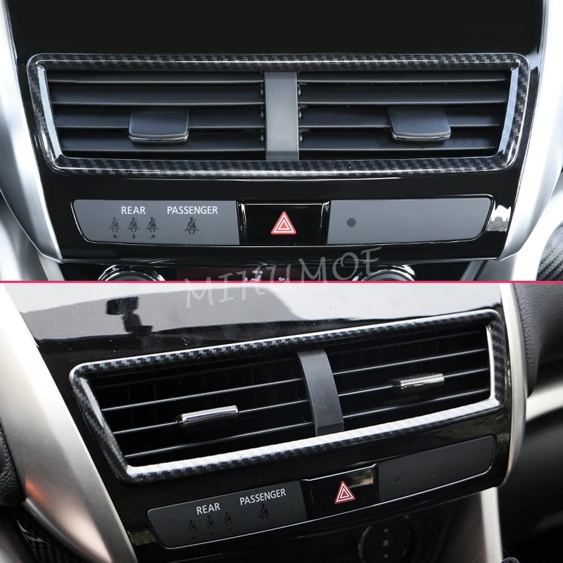 Cruscotto Centrale Air Vent Surround Per Mitsubishi Eclipse Cross 2018-2022 2023 2024 Finiture Interni In Fibra di Carbonio