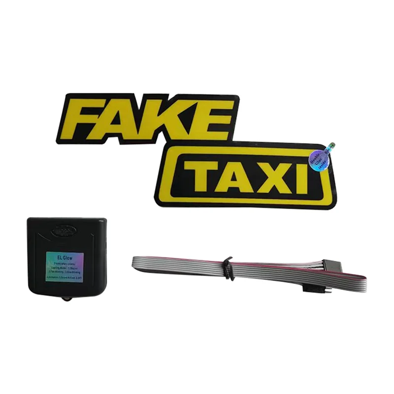 Funny Taxi Window Car Sticker Light Emitting Racing Car Glow Panel Windshield for Styling Decorative Glowing LED