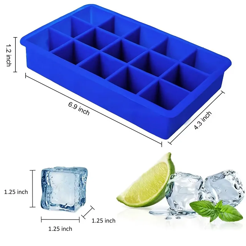 Silicone Ice Cube Tray handmade Ice Cube Trays for Freezer Easy Release Silicone Ice Cube Molds for Whiskey Cocktail Chocolate