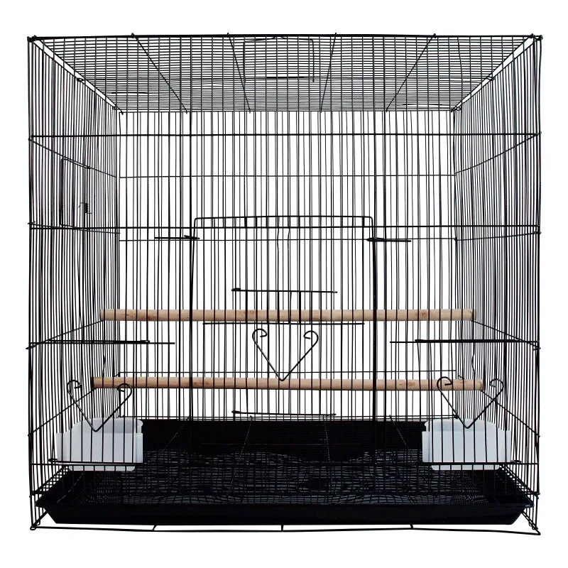 Wholesale Higher Large Parrot Flying Cage Metal Wire Folding Large Bird Cages Collapsible Living Rectangle Pet Cage Breathable