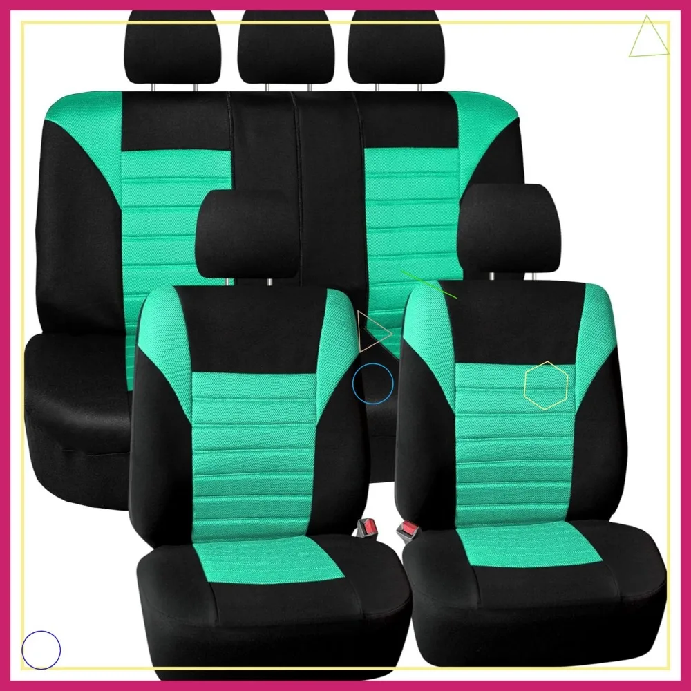 

Universal 3D Air Mesh Car Seat Covers Full Set - Airbag Compatible, Washable for SUV Sedan