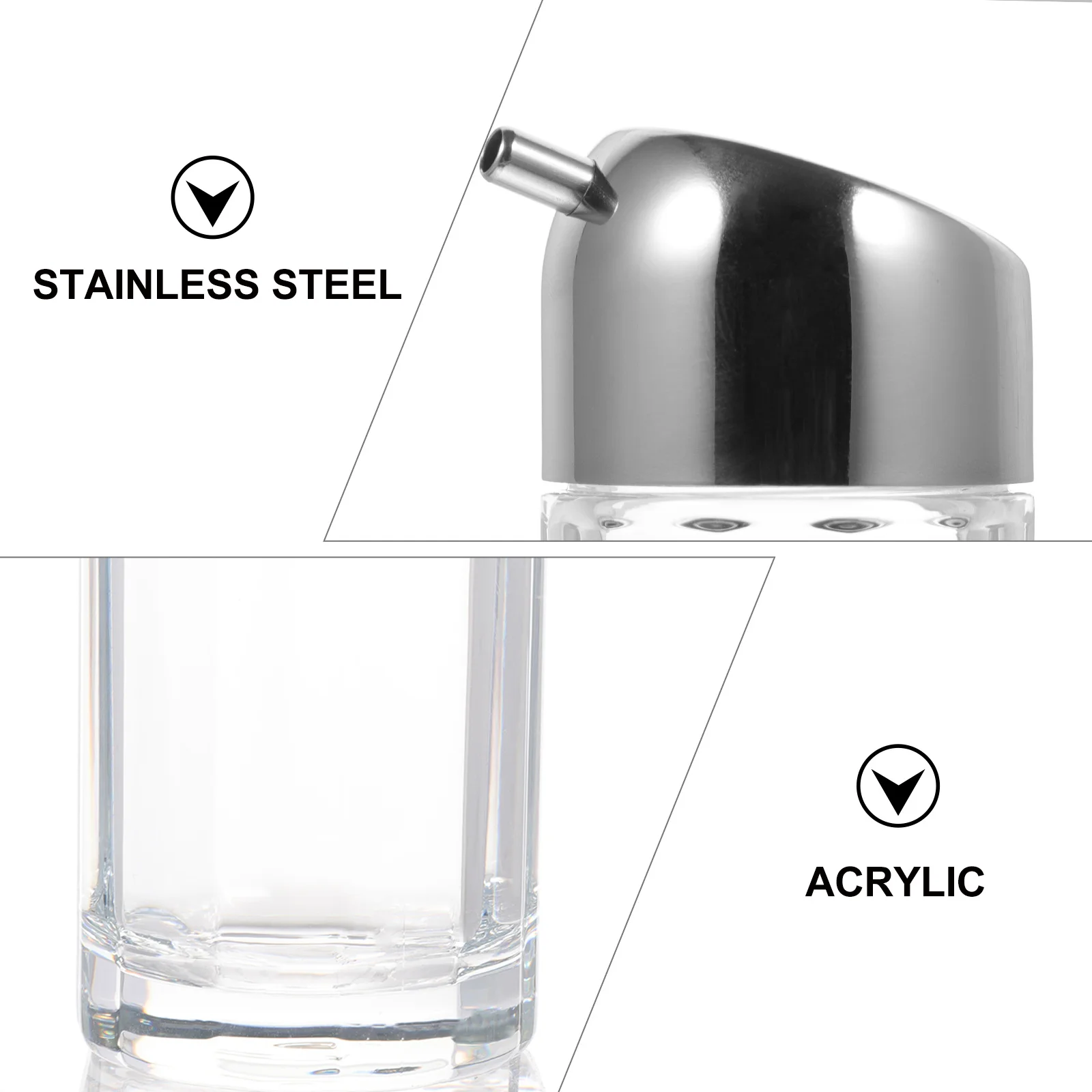 

1Pcs Kitchen Acrylic Oil Bottle Leakage-Proof Multifunctional Soy Vinegar Seasonings Storage Condiment Dispenser