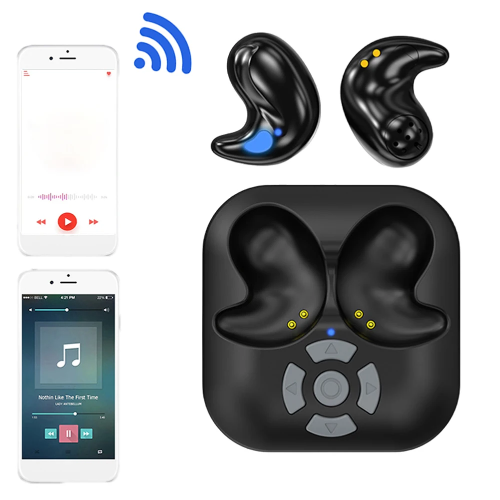

Bluetooth-Compatible 5.4 Headset Noise Reduction Sleep Headset Multifunctional Portable Mini Headset for Likes Remote Control