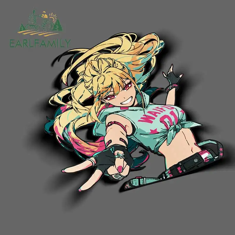 EARLFAMILY 13cm X 12.4cm For Kitagawa Marin Car Stickers Windows Vinyl Motorcycle Anime Decal RV JDM Waterproof Campervan