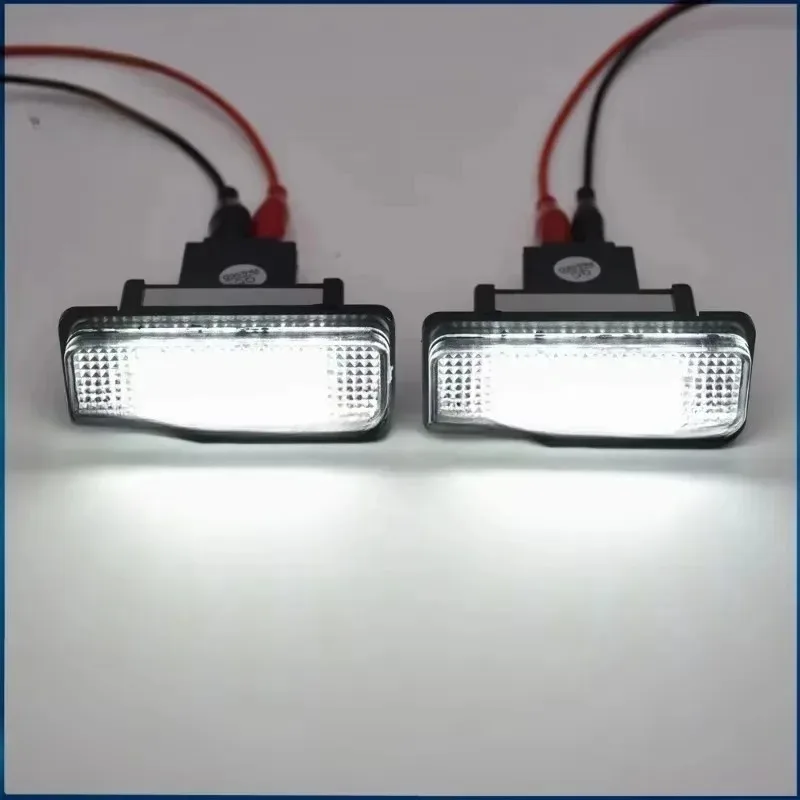 

New 2pcs for 02-09 E Class W211 S211 ANGRONG LED License Number Plate Light Error Free LED Rear License Plate Lights Up