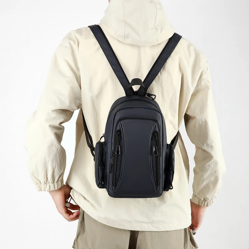 Multi Functional Oxford Mini Backpack,Sports Chest Bag,Men's Shoulder Bag,Suitable for Daily Commuting,Outdoor Sports,Travel,Etc