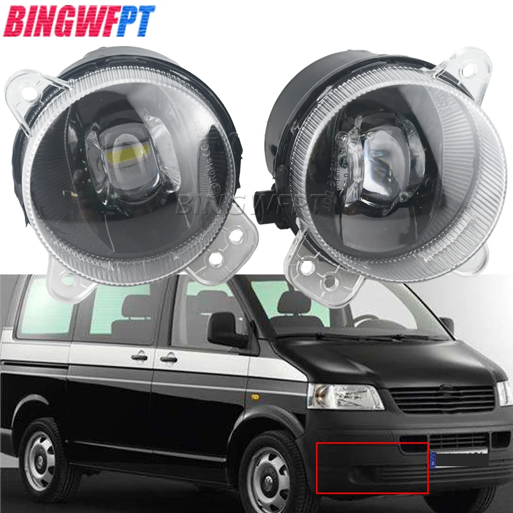 2PCS High Quality LED Lens Fog Lamp Fog Light For VW Transporter Multivan Caravelle T5 2003-2010 Headlight Fog Lamps Fog Lights